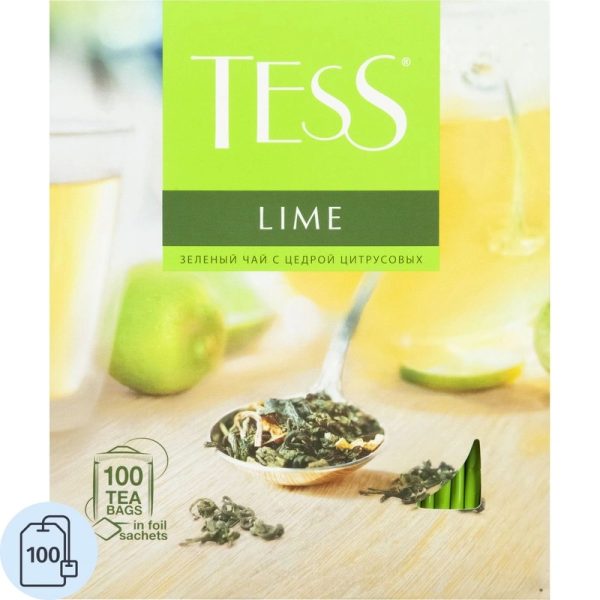 Чай зеленый Tess Lime Citrus peels 100 пакетиков